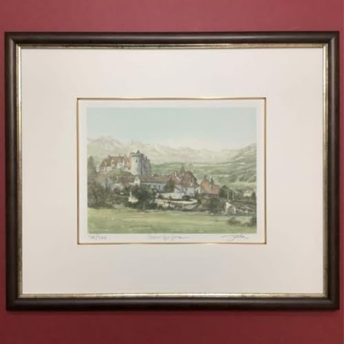 絵画・額縁・版画・織田 義郎・新品未使用・ブルゴーニュ・美術品